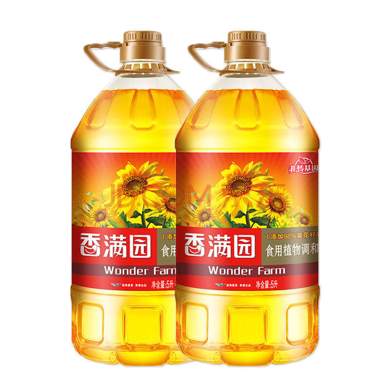 香满园非转98%食用植物调和油5l植物油食用油健康 香满园植物调和5l