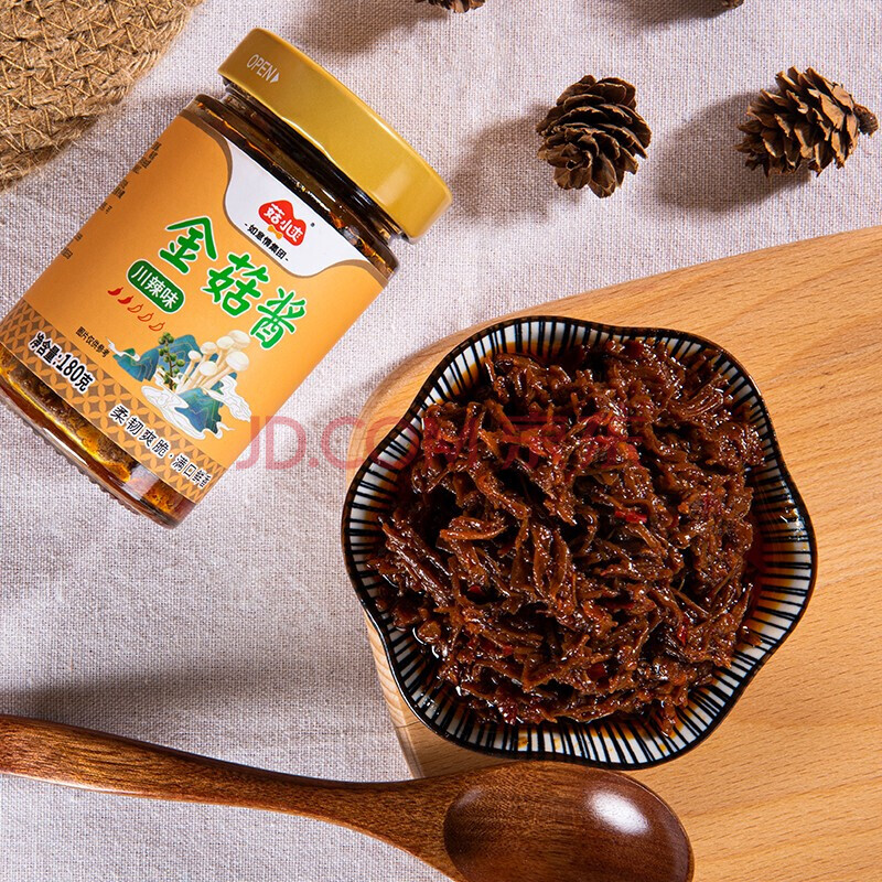 金菇拌饭酱炒饭酱香辣180g瓶装家用酱料厦门小包装拉面酱料 金针菇酱