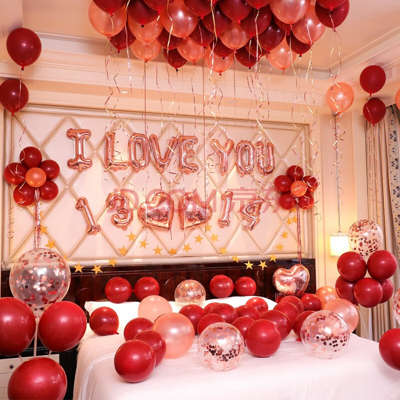 【俊家jx-390】俊家 kunghei 婚房布置套装 结婚气球 婚房装扮浪漫婚