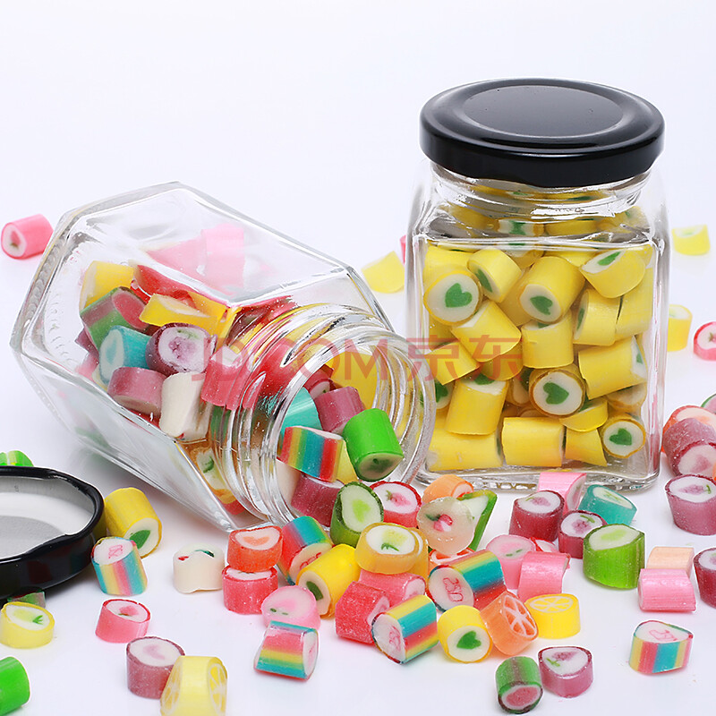 微帆 情人节candy 创意零食散装手工切片糖果lab定制代写贺卡60g 六角