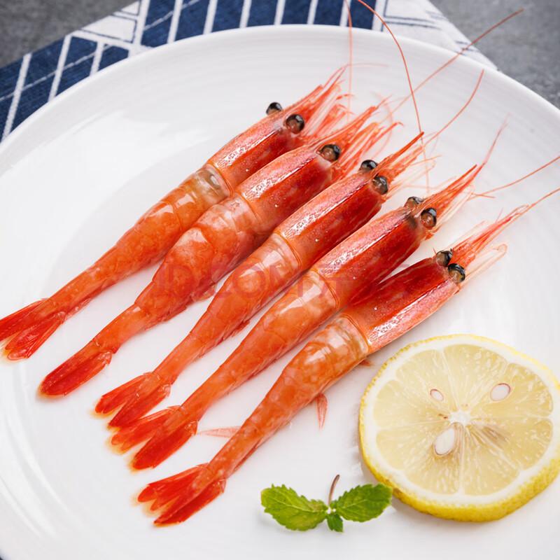 加拿大原装进口，美加佳 北极甜虾刺身（规格90/120）1kg*4件