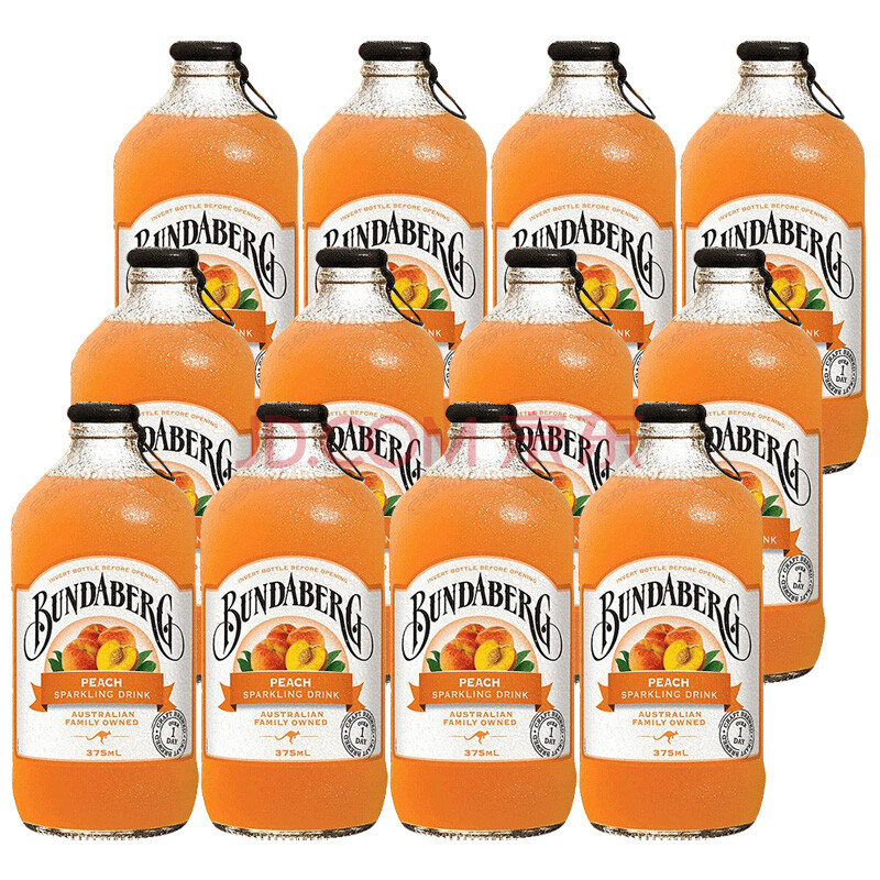 澳洲进口 375ml ginger beer 宾得宝无醇啤酒饮料 12瓶 宾得宝 蜜桃