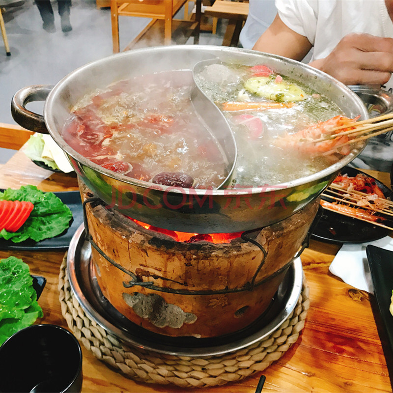 森宇缘木炭火锅小炉子港式打边炉 炭炉陶土家用 老式涮烧碳炉砂锅南丰