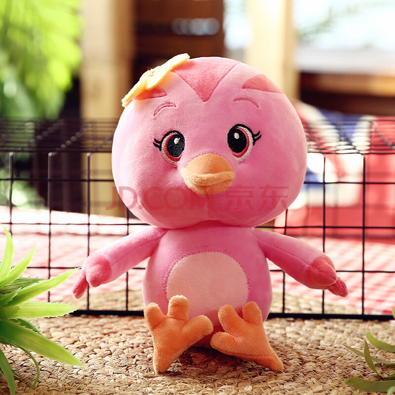 儿童毛绒玩具背包萌鸡小队公仔小鸡玩偶萌小鸡玩偶鸡娃娃礼物 粉色