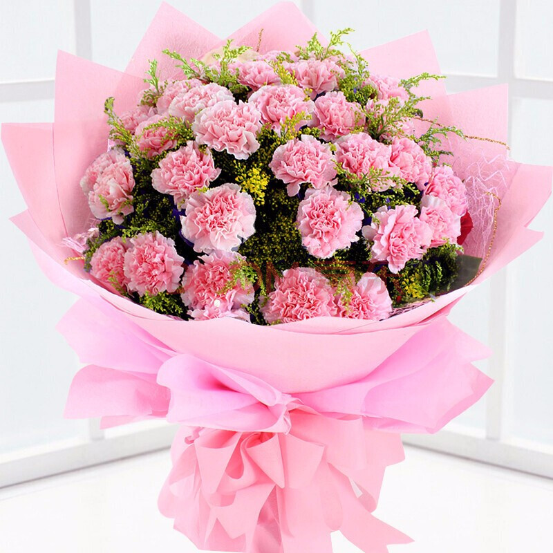 情人节礼物母亲节康乃馨花束鲜花速递同城配送全国预定当日送达母亲节