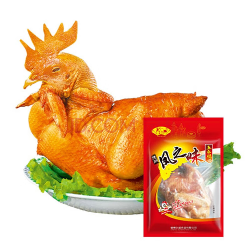 乡盛德州五香鸡 德州扒鸡五香鸡零食特产熟食小鸡450克左右一餐即食c