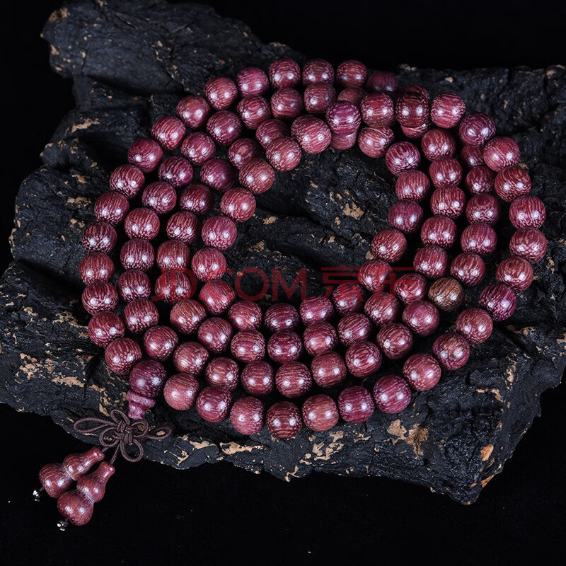 巴西紫罗兰紫木紫芯木108颗手链 紫色佛珠手串男女款念珠 葫芦款 8mm