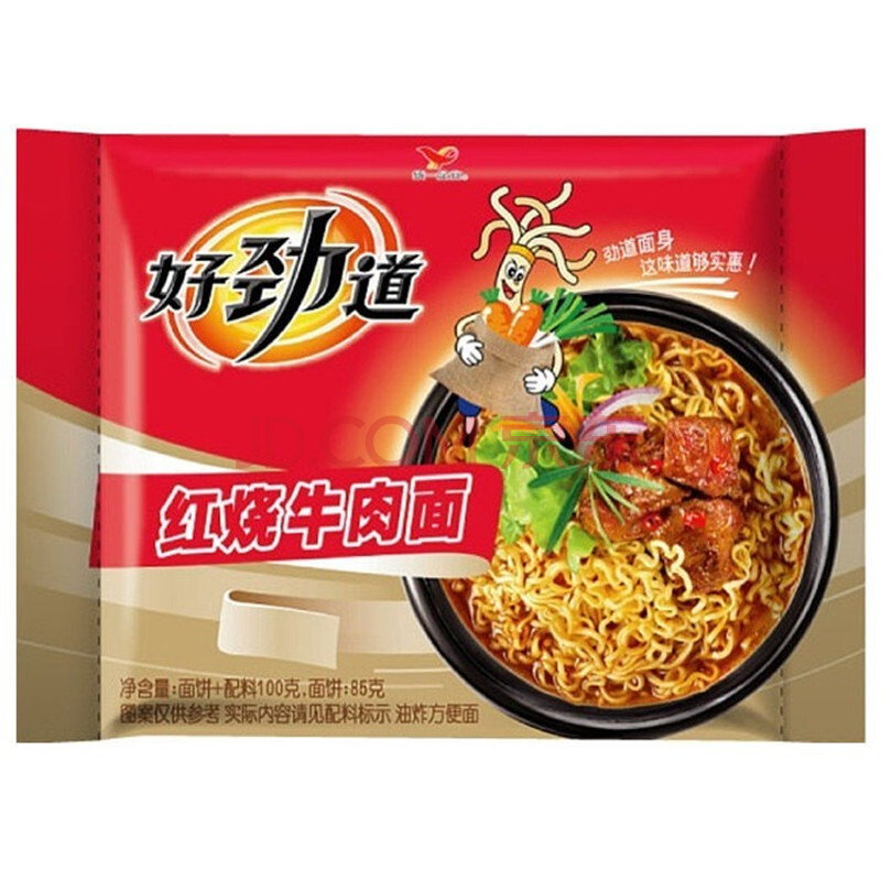统一好劲道鸡蛋方便面红烧麻辣爆椒老坛酸菜酸豆角牛肉面 红烧牛肉面*
