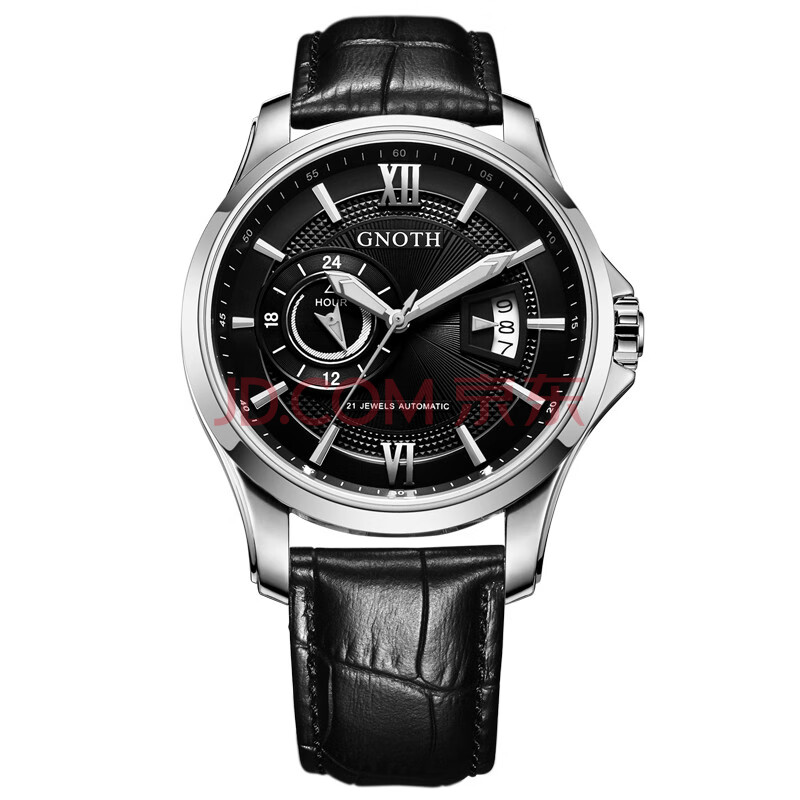 格诺(gnoth)手表男瑞士品牌自动机械表男士手表时尚商务夜光防水钢带