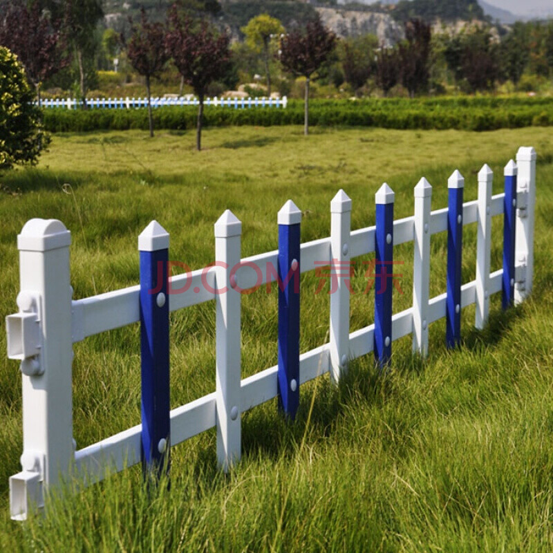 送立柱 pvc塑钢草坪护栏 社区花坛栅栏杆 菜花园护栏绿化围栏篱笆 蓝