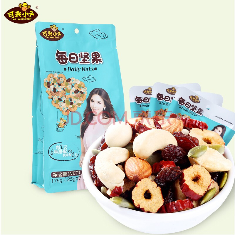 可米小子每日坚果 休闲零食 混合干果 休闲干果 25*6袋(150g)
