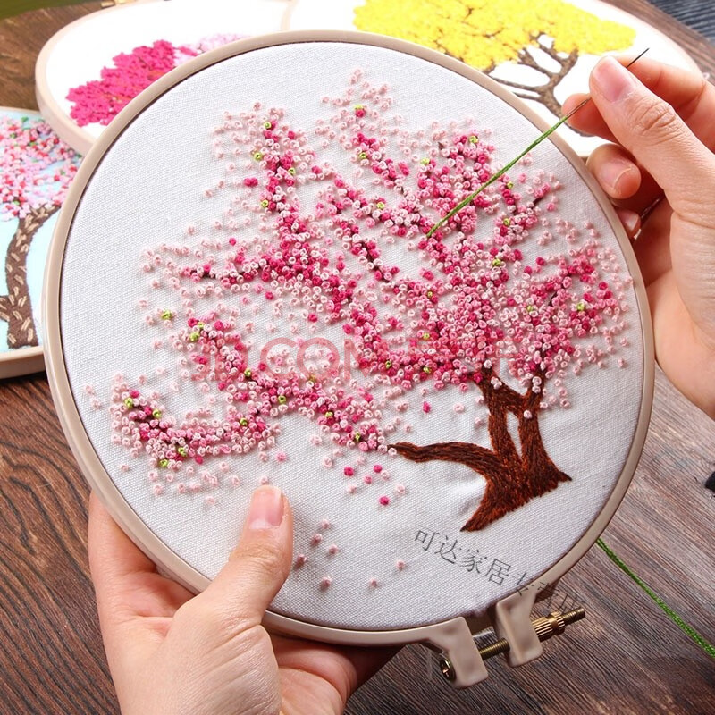 2019新款刺绣立体绣十字绣小件丝带线绣初学者新手简单手工自己绣
