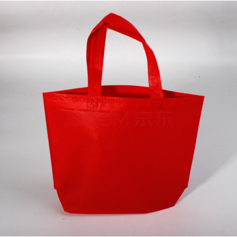 无纺布袋定制覆膜广告礼品购物包装袋logo印字环保手提袋订制 红色 有