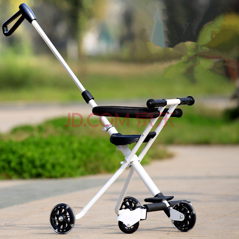 五轮溜娃儿童遛娃手推车轻便可折叠带娃出门防侧翻简易1-6岁 加强版pu