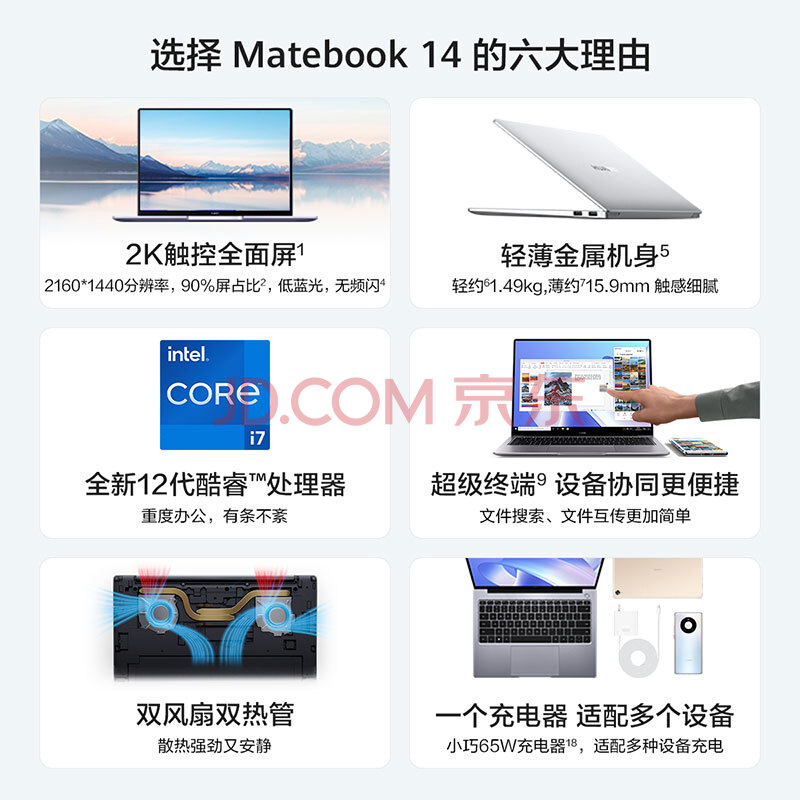 华为笔记本电脑MateBook 14 2022品测好不好？优缺点测评爆料 对比评测 第3张