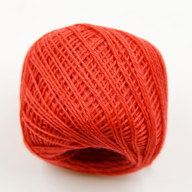 缝被子线 手缝线传统缝被子粗线针线 被套棉线缝纫线球线团 红色一卷