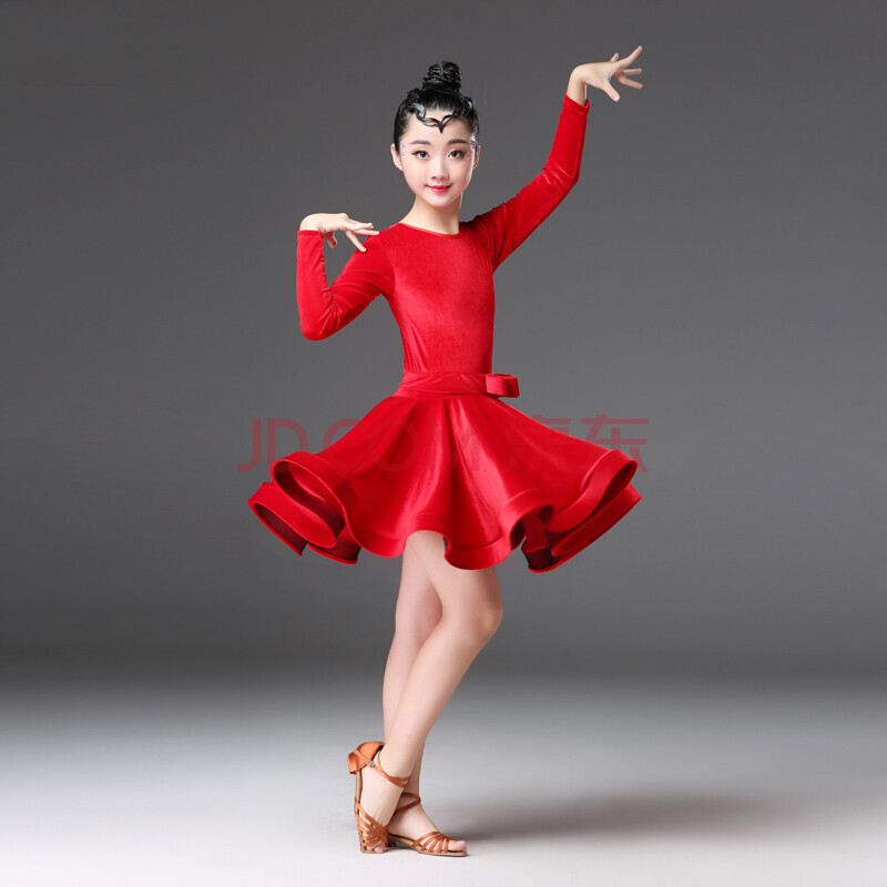 拉丁舞服装儿童拉丁舞服拉丁舞裙女孩拉丁舞连衣裙儿童小孩练功服女童