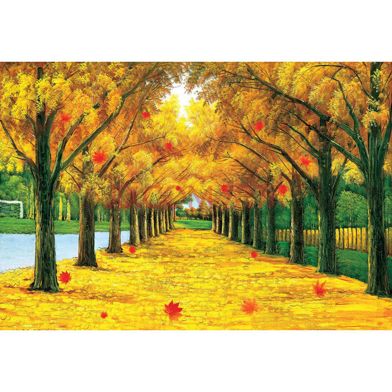 商务礼品客厅画山水风景装饰画风水墙画聚宝定制 金色 黄金满地枫树