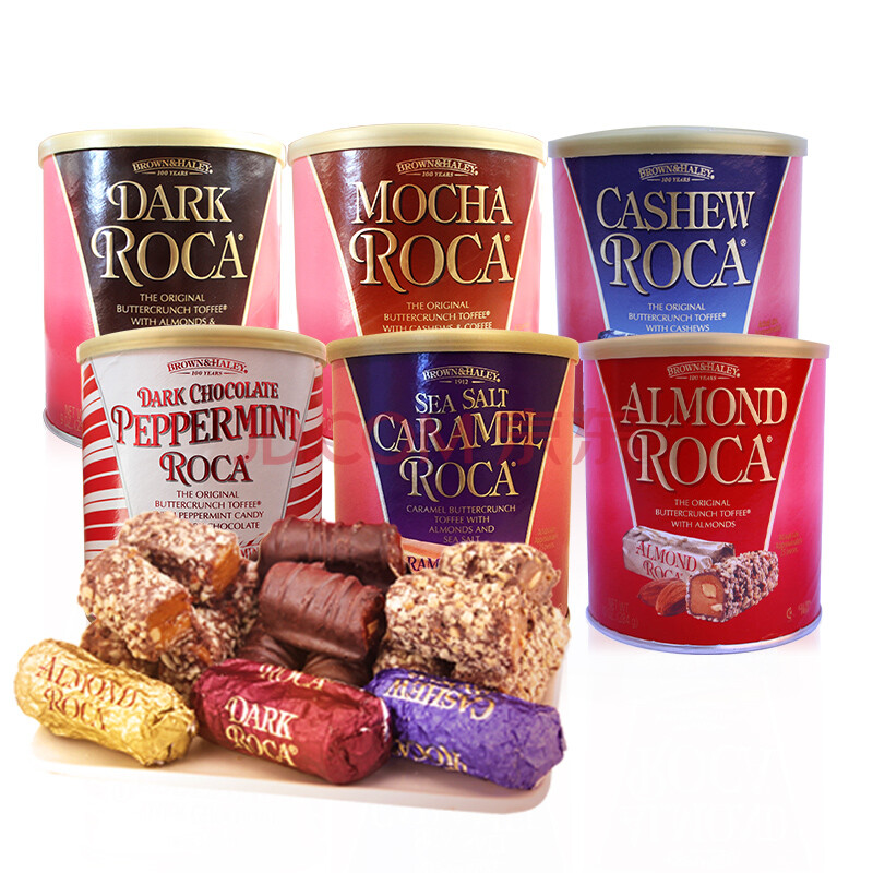 美国进口almond roca乐家 丝滑巧克力黑巧克力扁桃仁糖酥脆太妃喜糖多