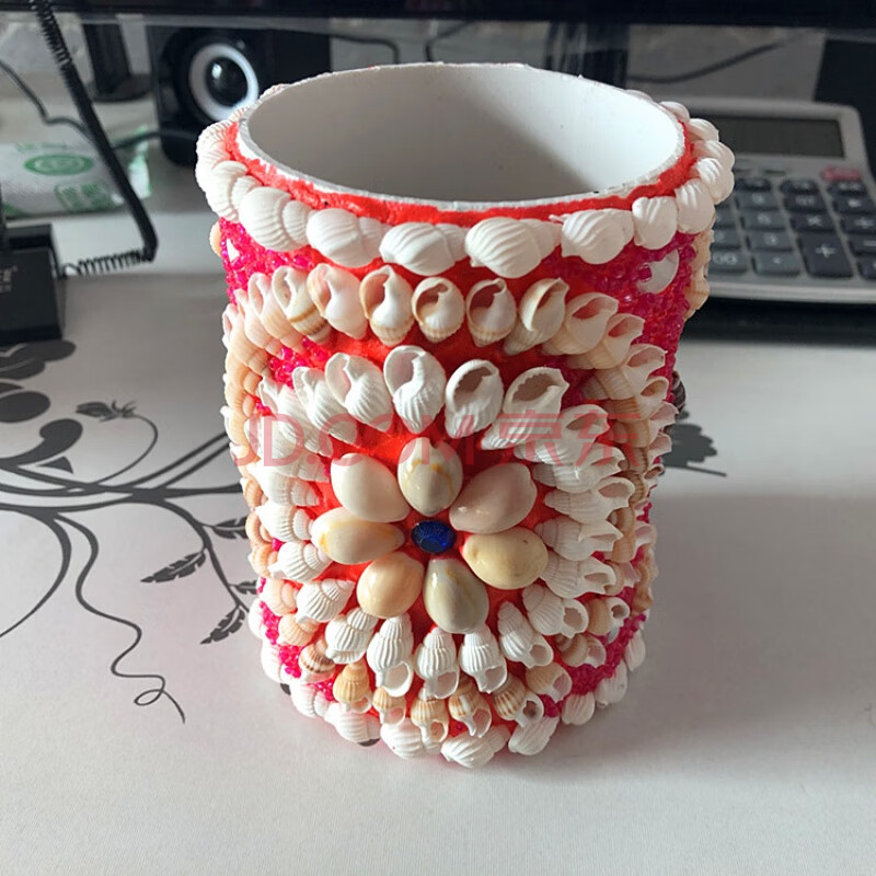 贝壳工艺品海螺创意笔筒小礼品可爱手工制作旅游纪念品家居小摆件