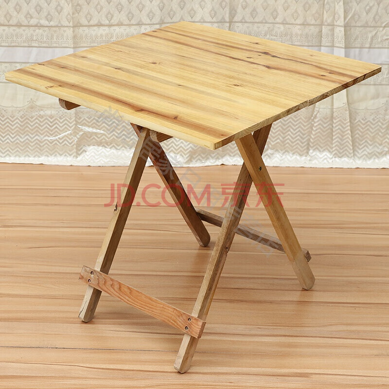 尚诺 实木书桌 可折叠摆摊桌 麻将桌 吃饭桌 柏木小方桌 实木折叠桌