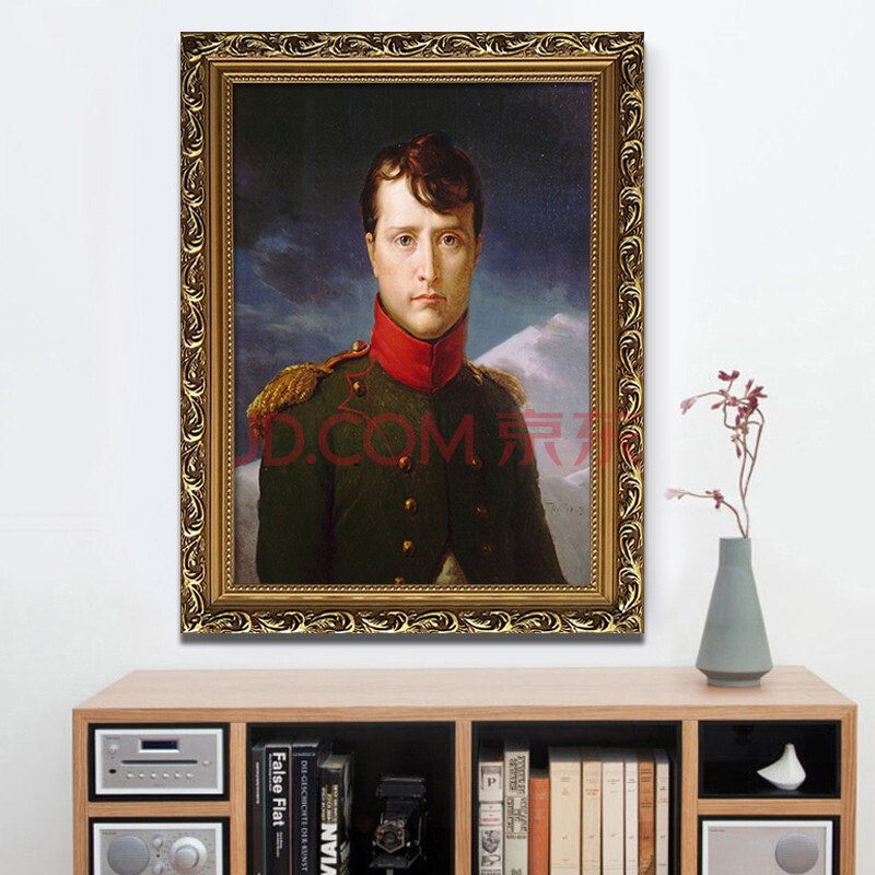 欧式人物油画仿真世界名画拿破仑画像挂画现代客厅书房办公室墙面装饰