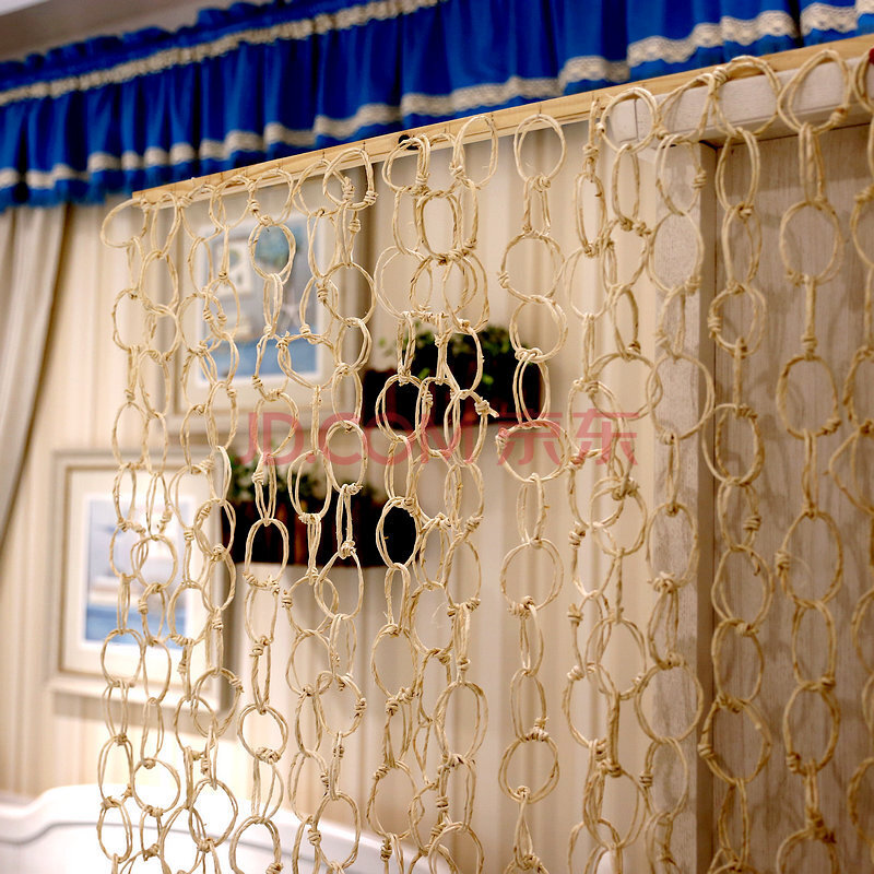 地中海手工草编门帘道具帘挂相片装饰隔断墙壁装修帘挂帘飘窗帘子吊帘