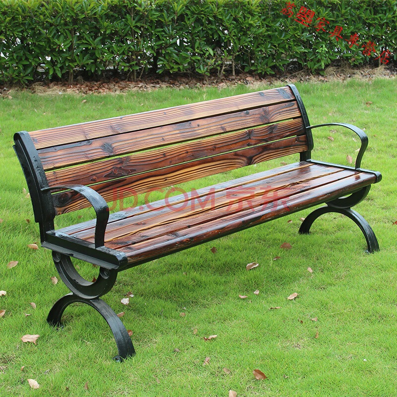 户外防腐木公园椅子休闲长木椅户外公园长椅子实木长凳防腐木休闲靠背