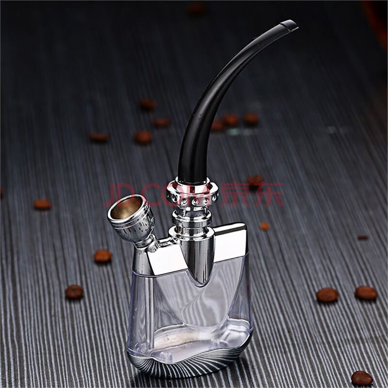 倾沫 水烟壶两用过滤烟具烟嘴卷烟可清洗水烟筒袋水烟斗 hd808银色