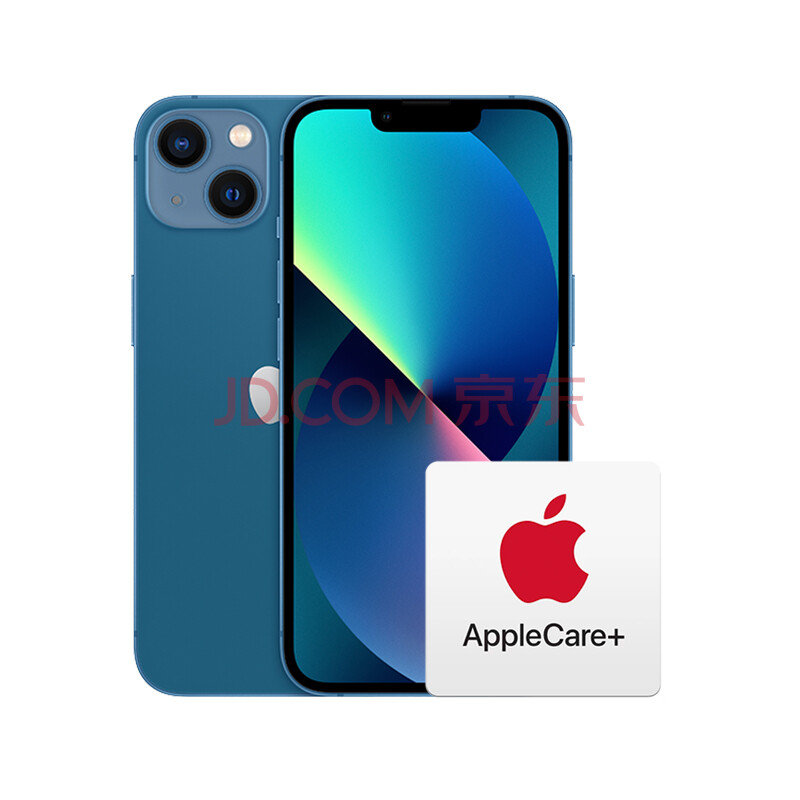 Apple iPhone 13 (A2634) 256GB 蓝色 支持移动联通电信5G 双卡双待手机【1年期官方AppleCare+版】