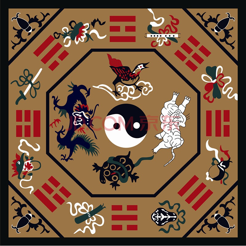八卦图地道教八卦踏步罡毯阴阳太极图打禅坐练功叩拜地毯佛堂做法事