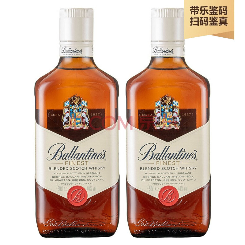 《【京东】百龄坛特醇（Ballantine’s）带乐鉴码 500ml*2瓶 104元》