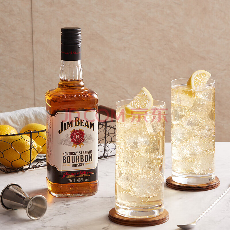 Jim Beam 金宾 白占边美国波本威士忌 1000ml