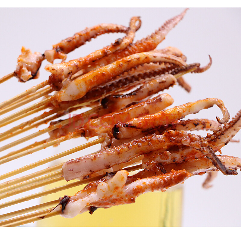 冷冻鱿鱼须小串串手把串夺命小串烧烤串铁板小肉串鱿鱼100串/包