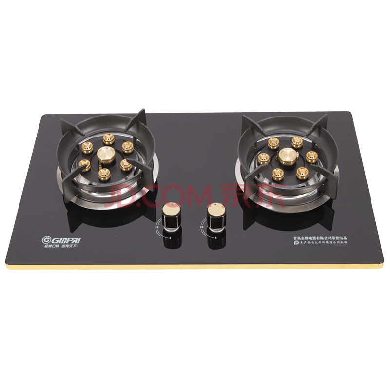 ginpai金牌电器bct202家用台式钢化玻璃燃气灶大火力猛火节能嵌入式双