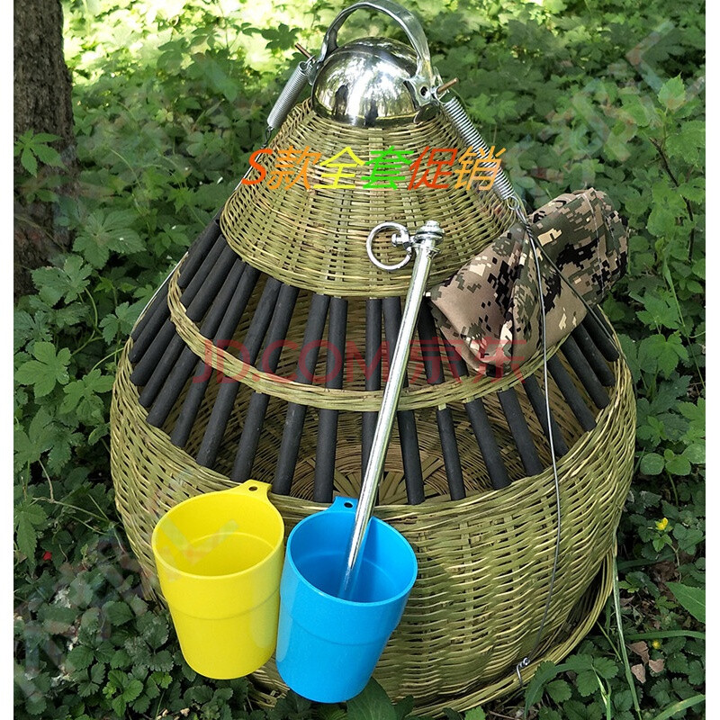 三木园艺 中号新品老师傅手工竹编野鸡笼子上山鸡媒笼精品升级版家