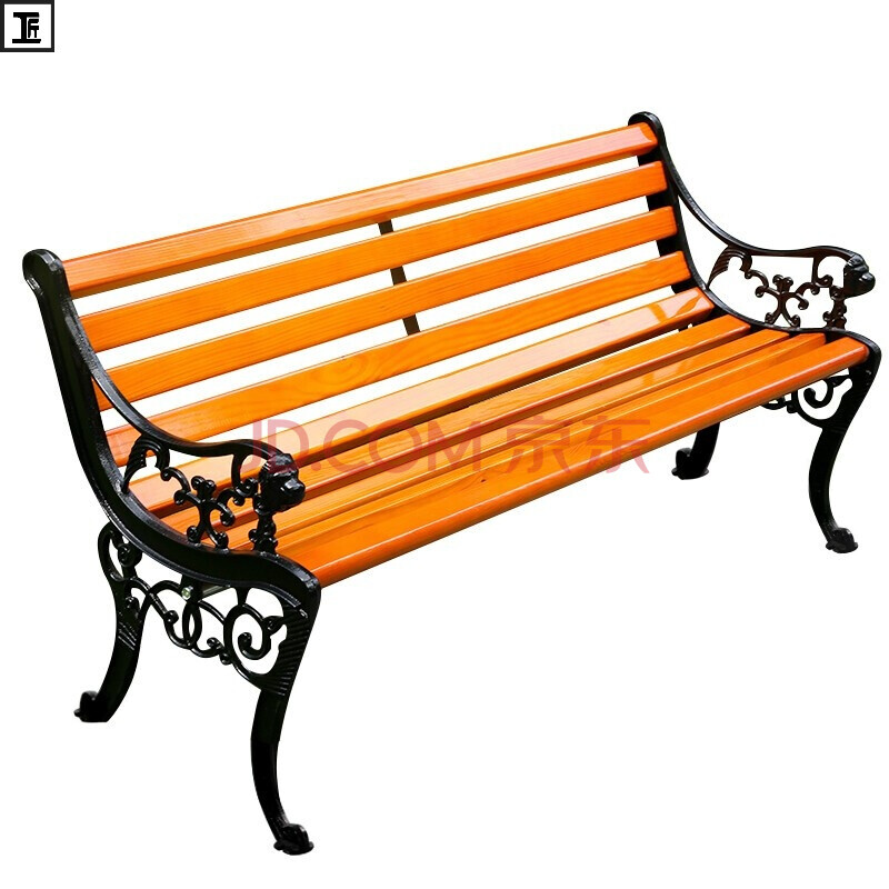 工匠行 公园椅户外长椅子长凳庭院园林椅凳长条排椅座椅耐腐实木铁艺