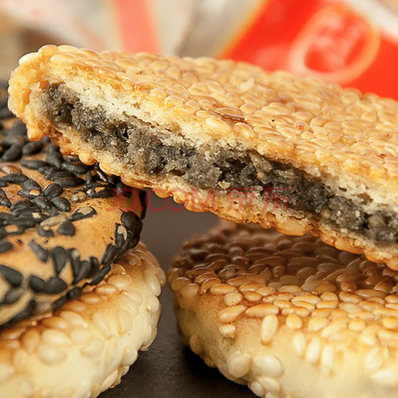 湖北黄石特产锦江港饼传统手工糕点食品香酥芝麻饼干子袋装 白芝麻