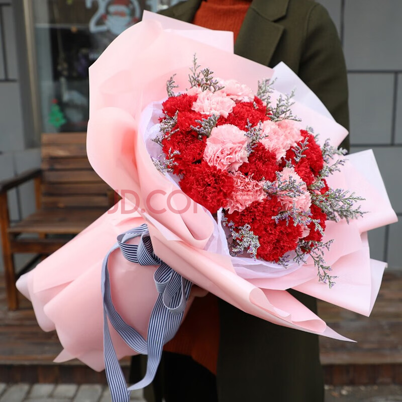 雅朵康乃馨鲜花速递花束礼盒探望送花长辈亲友妈妈生日祝福探望礼物