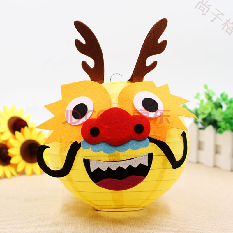 做灯笼的材料新年卡通手提纸灯笼 幼儿园手工制作diy材料包儿童创意