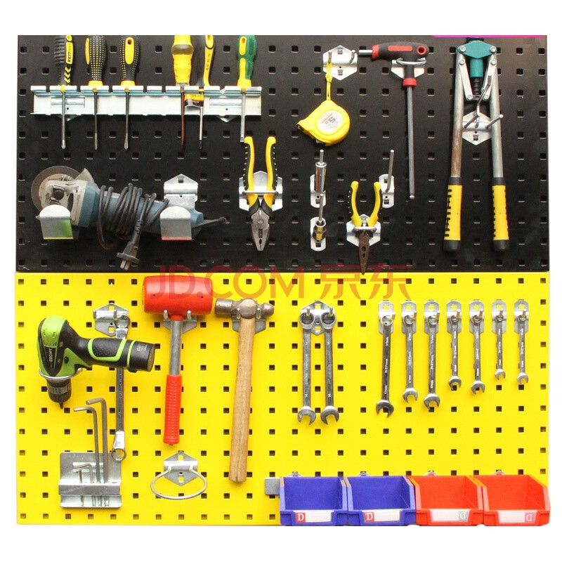 五金方孔洞洞板置物架收纳工具墙挂板维修工具整理展示架挂板挂钩 900