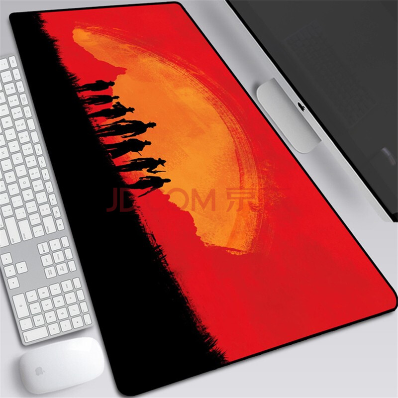 2online救赎荒野大镖客2鼠标垫键盘防滑桌垫 d款图案 800x300x5mm