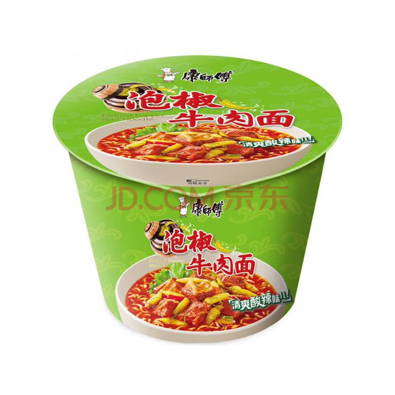康师傅泡椒烧牛肉面108g/桶