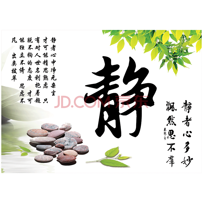 名言警句挂图宣传画字画励志宁静致远贴画静字静以修身《静》ob19 ob