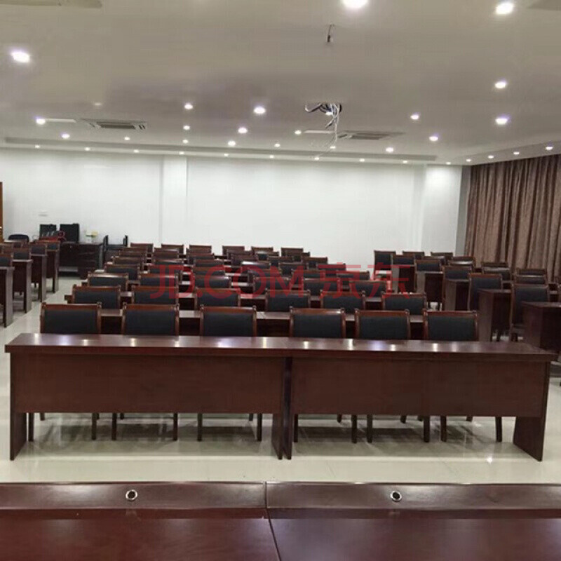 2米培训长条桌油漆实木皮课桌会议室桌椅组合 双人贴纸条桌