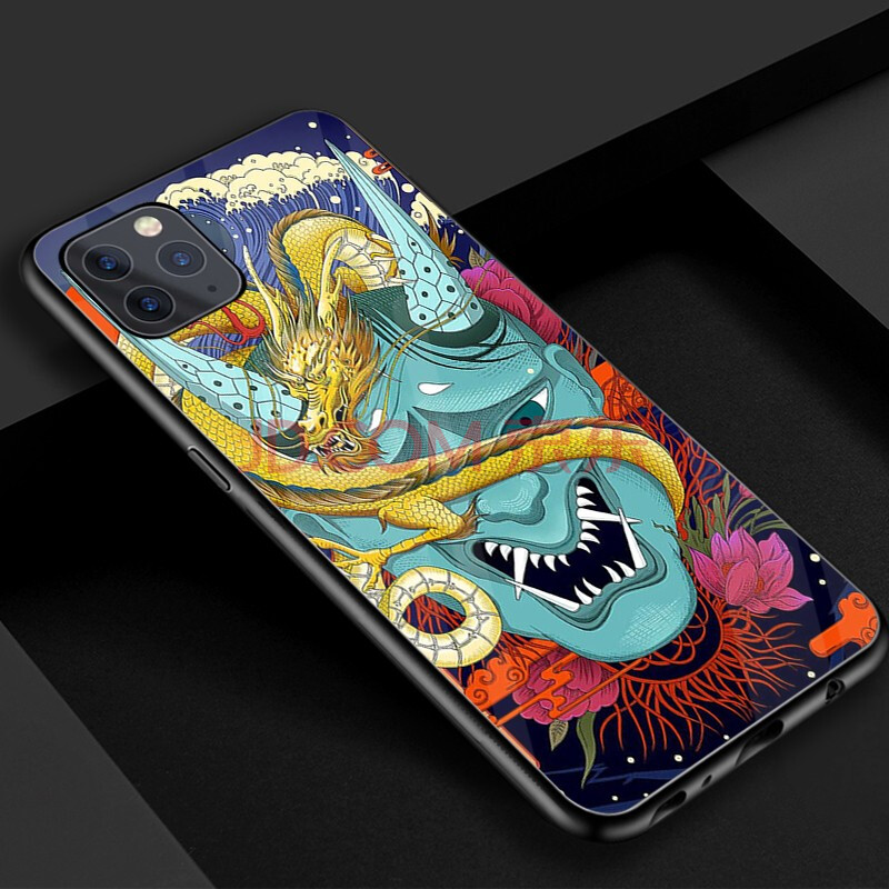 梦莎 浮世绘般若貔貅罗刹iphone11/pro/max手机壳苹果6/6s/6splus/5