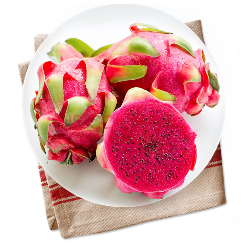【展卉越南红心火龙果小果3个装 单果300g】展卉 越南进口红心火龙果