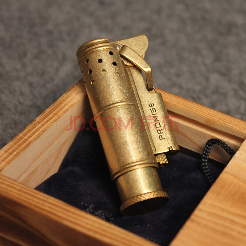 promise纯铜二战煤油气体打火机创意复古老式防风男士礼物收藏 纯铜