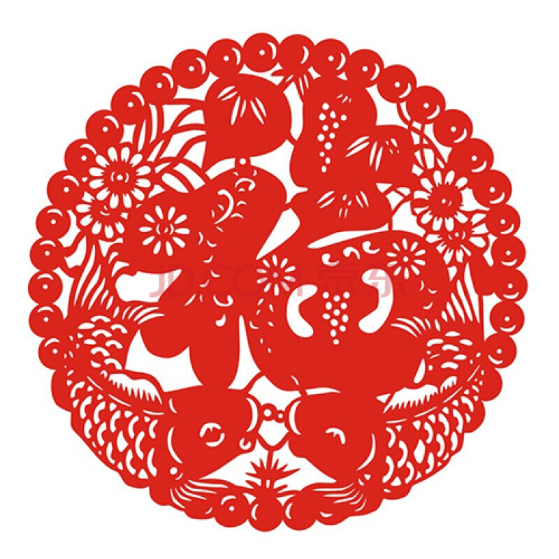 福字贴乔迁玄关立体大号福字贴居家福绒布福字五福临门 金鱼送福厚度2