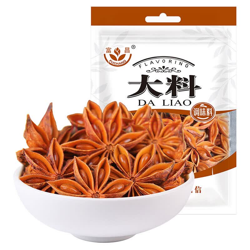 富昌 大料 八角大茴 厨房调味 火锅调料 香辛料 佐料炖肉料50g
